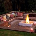 روف گاردن بهمراه آتش دان